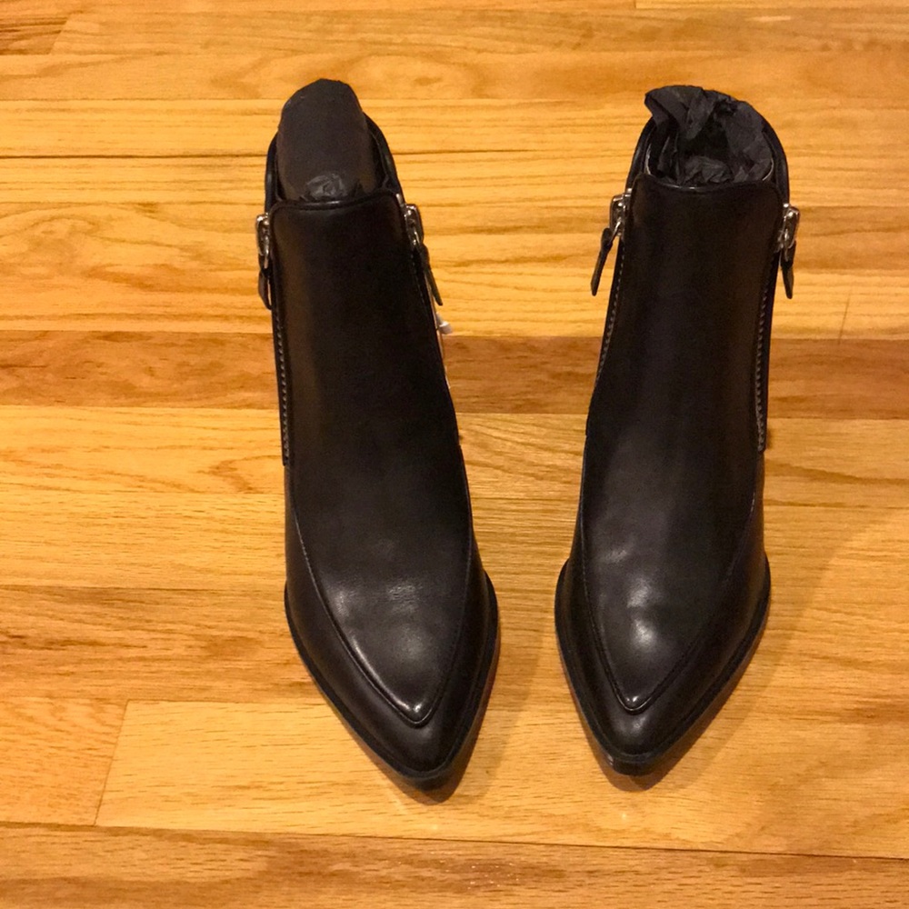 Pointed ankle boots genuine leather 7.5